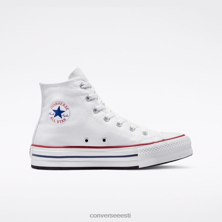 Converse chuck taylor all star lift platvorm lõuend kõrge top suured lapsed poiss F0Z8P267 jalatsid valge/granaat/merevägi