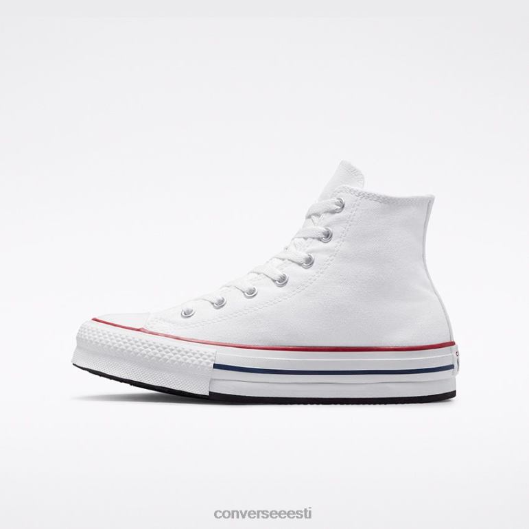 Converse chuck taylor all star lift platvorm lõuend kõrge top suured lapsed poiss F0Z8P267 jalatsid valge/granaat/merevägi
