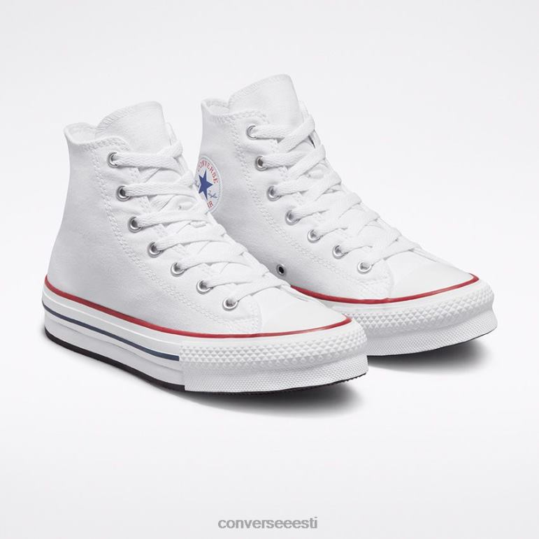 Converse chuck taylor all star lift platvorm lõuend kõrge top suured lapsed poiss F0Z8P267 jalatsid valge/granaat/merevägi