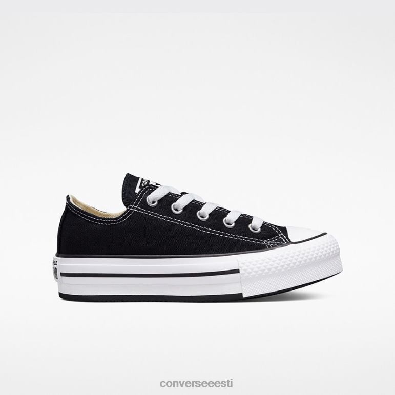 Converse chuck taylor all star lift platvorm madala tipuga väikesed lapsed poiss F0Z8P265 jalatsid must valge