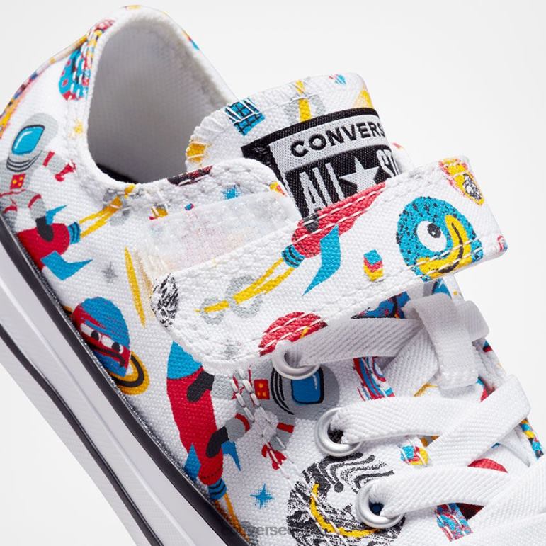 Converse chuck taylor all star lihtne kosmoseristleja madal ülaosa poiss F0Z8P480 jalatsid valge/punane/amarillo