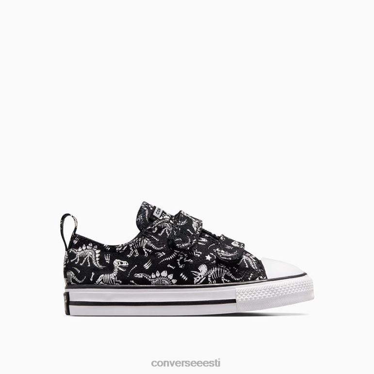 Converse chuck taylor all star lihtne-on dinos madal top poiss F0Z8P470 jalatsid must valge