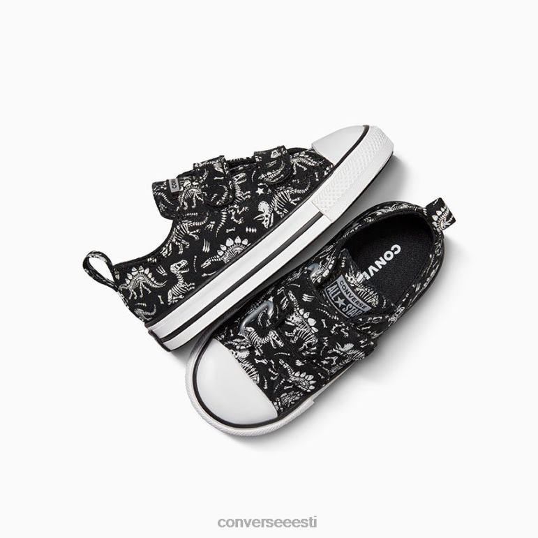 Converse chuck taylor all star lihtne-on dinos madal top poiss F0Z8P470 jalatsid must valge
