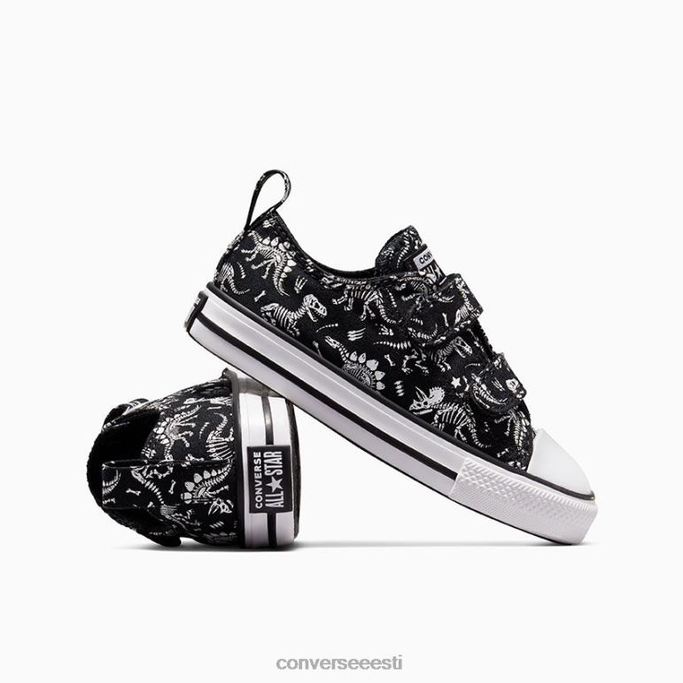 Converse chuck taylor all star lihtne-on dinos madal top poiss F0Z8P470 jalatsid must valge