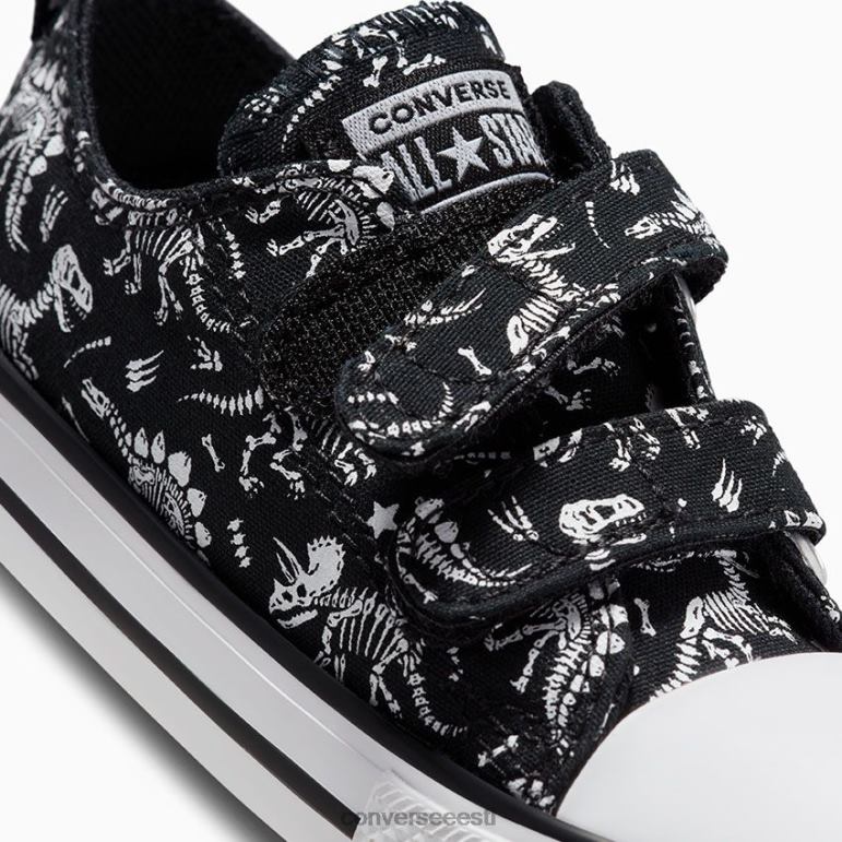 Converse chuck taylor all star lihtne-on dinos madal top poiss F0Z8P470 jalatsid must valge