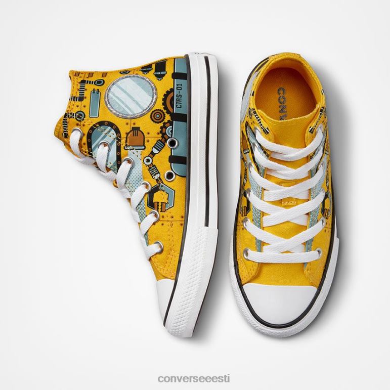 Converse chuck taylor all star mere all kõrge tipp poiss F0Z8P478 jalatsid amarillo/aqua udu/valge