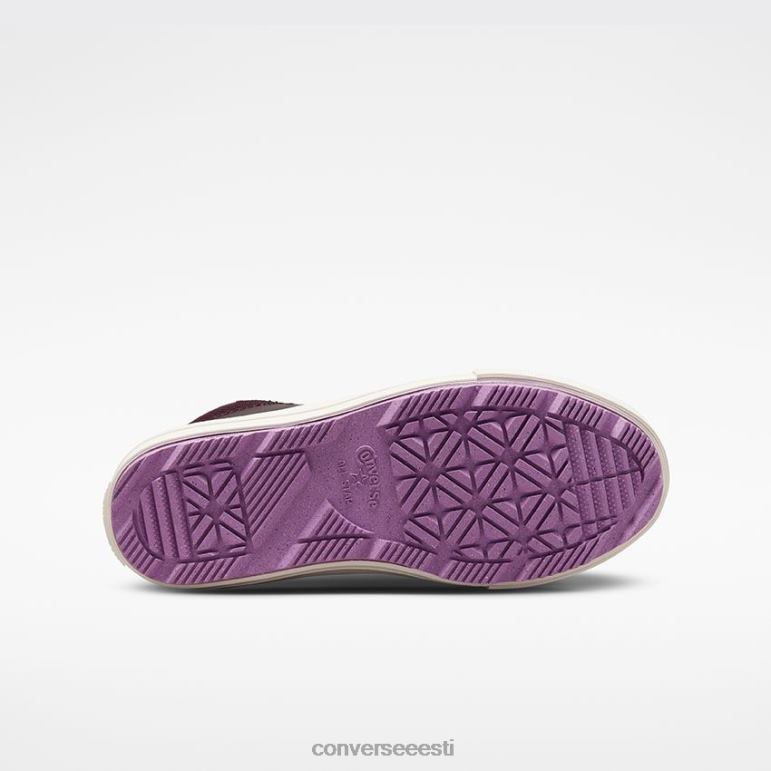 Converse chuck taylor all star berkshire nahast kõrge topp tüdruk F0Z8P426 jalatsid must kirss/violetne šokk/haigur