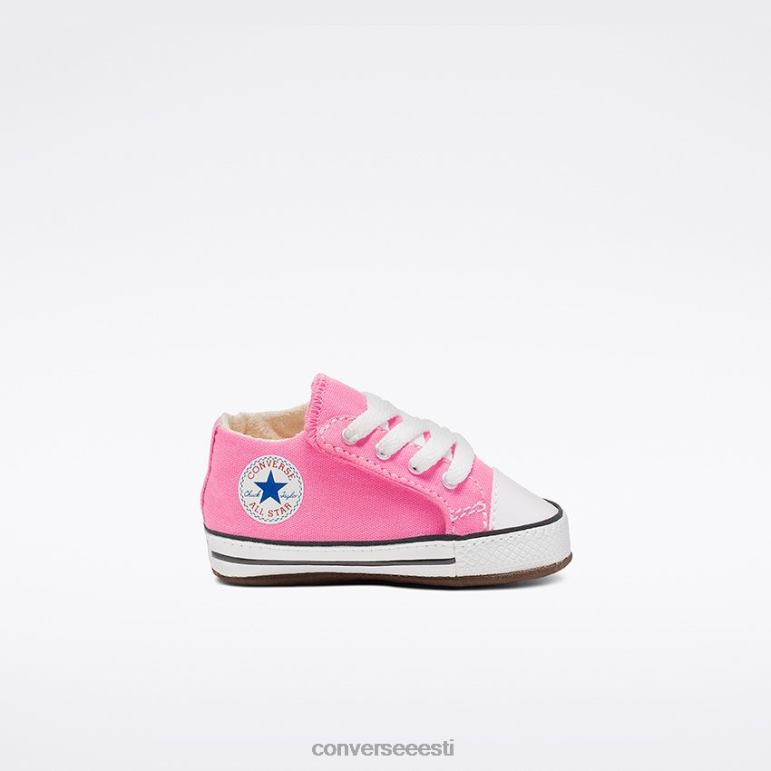 Converse chuck taylor all star cribster mid top imik/väikelaps tüdruk F0Z8P462 jalatsid roosa/naturaalne elevandiluu/valge