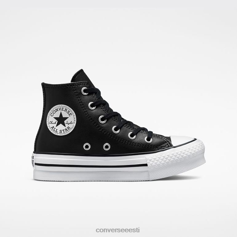 Converse chuck taylor all star eva lift platvorm nahast kõrge top tüdruk F0Z8P432 jalatsid must/naturaalne elevandiluu