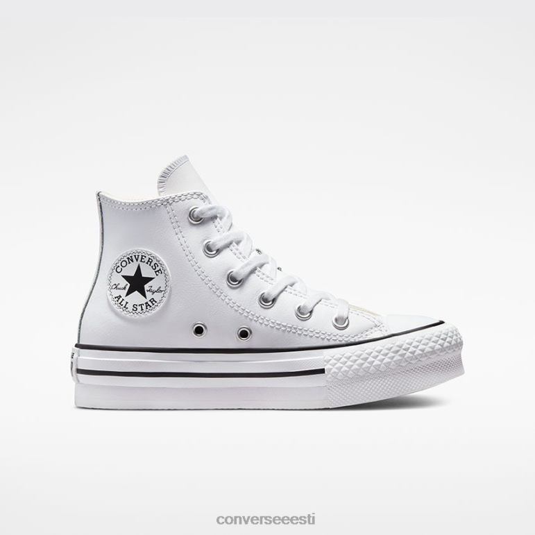 Converse chuck taylor all star eva lift platvorm nahast kõrge top tüdruk F0Z8P433 jalatsid valge/naturaalne elevandiluu