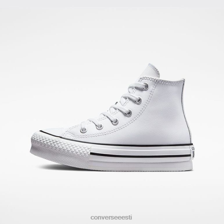 Converse chuck taylor all star eva lift platvorm nahast kõrge top tüdruk F0Z8P433 jalatsid valge/naturaalne elevandiluu