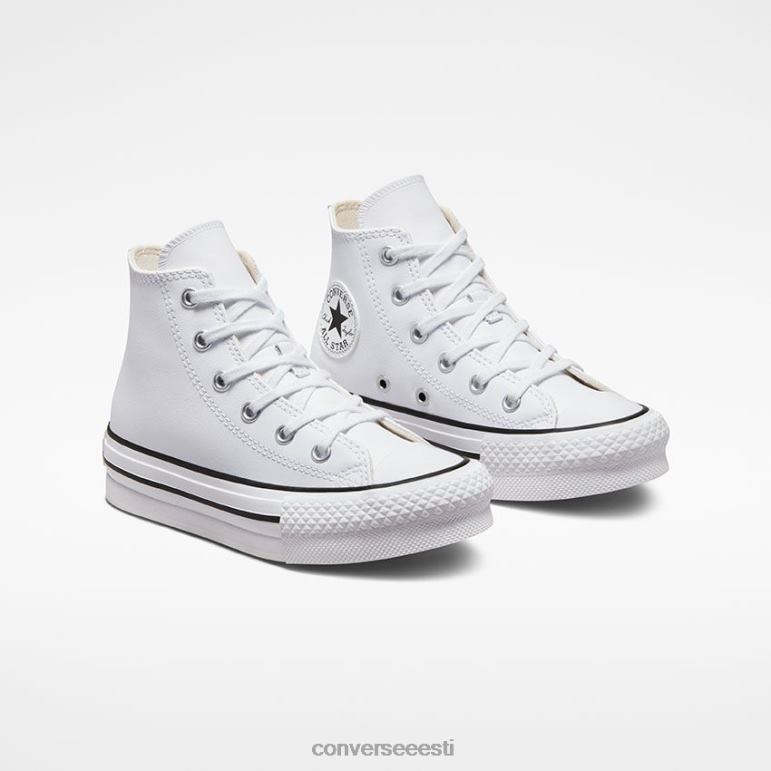 Converse chuck taylor all star eva lift platvorm nahast kõrge top tüdruk F0Z8P433 jalatsid valge/naturaalne elevandiluu