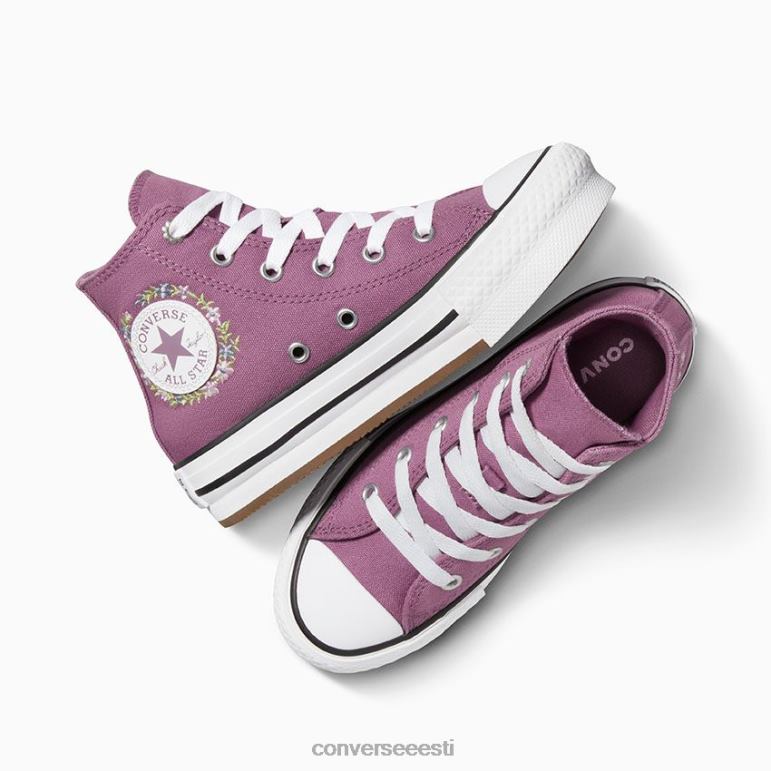 Converse chuck taylor all star eva lift platvorm tikitud lilled kõrge top tüdruk F0Z8P402 jalatsid unistav daalia/valge/must