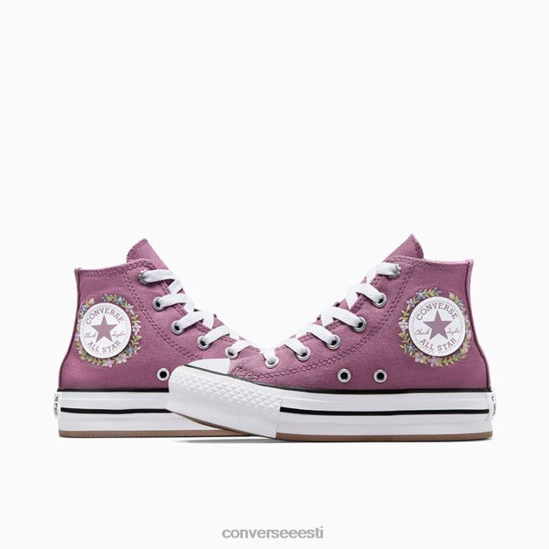Converse chuck taylor all star eva lift platvorm tikitud lilled kõrge top tüdruk F0Z8P402 jalatsid unistav daalia/valge/must