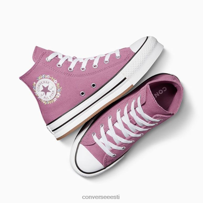 Converse chuck taylor all star eva lift platvorm tikitud lilled kõrge top tüdruk F0Z8P403 jalatsid unistav daalia/valge/must