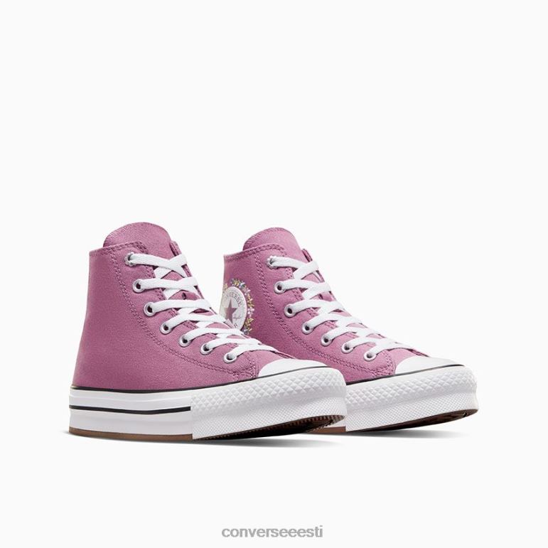 Converse chuck taylor all star eva lift platvorm tikitud lilled kõrge top tüdruk F0Z8P403 jalatsid unistav daalia/valge/must