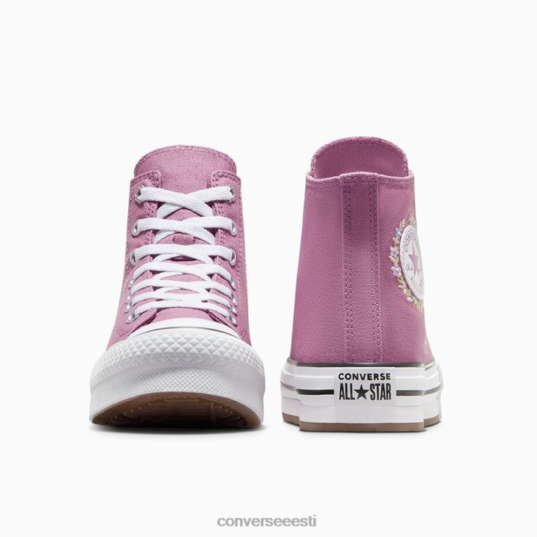 Converse chuck taylor all star eva lift platvorm tikitud lilled kõrge top tüdruk F0Z8P403 jalatsid unistav daalia/valge/must
