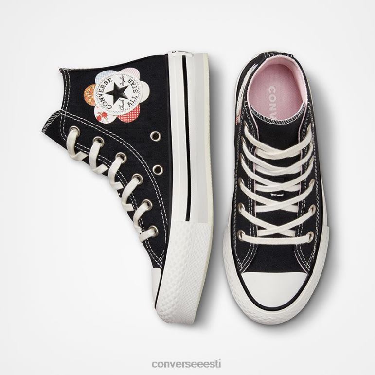 Converse chuck taylor all star eva liftiplatvormi meisterdatud lapitöö tüdruk F0Z8P418 jalatsid must/päikesetõusuroosa/vintage valge