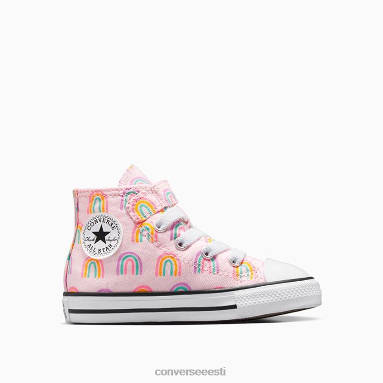 Converse chuck taylor all star lihtne vikerkaare kõrge top tüdruk F0Z8P407 jalatsid roosa vaht/viinamarjavaht/amarillo