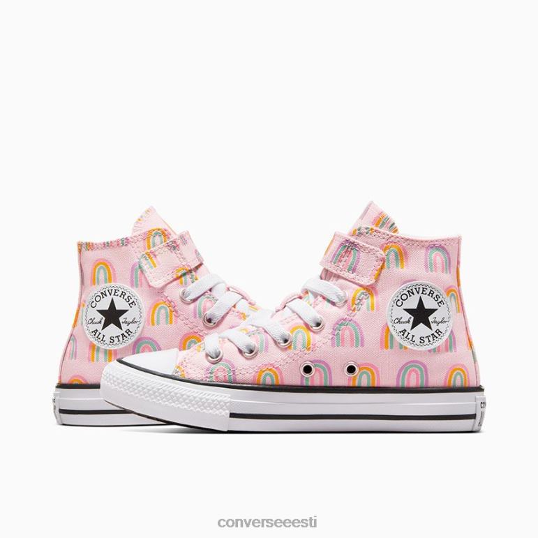 Converse chuck taylor all star lihtne vikerkaare kõrge top tüdruk F0Z8P408 jalatsid roosa vaht/viinamarjavaht/amarillo