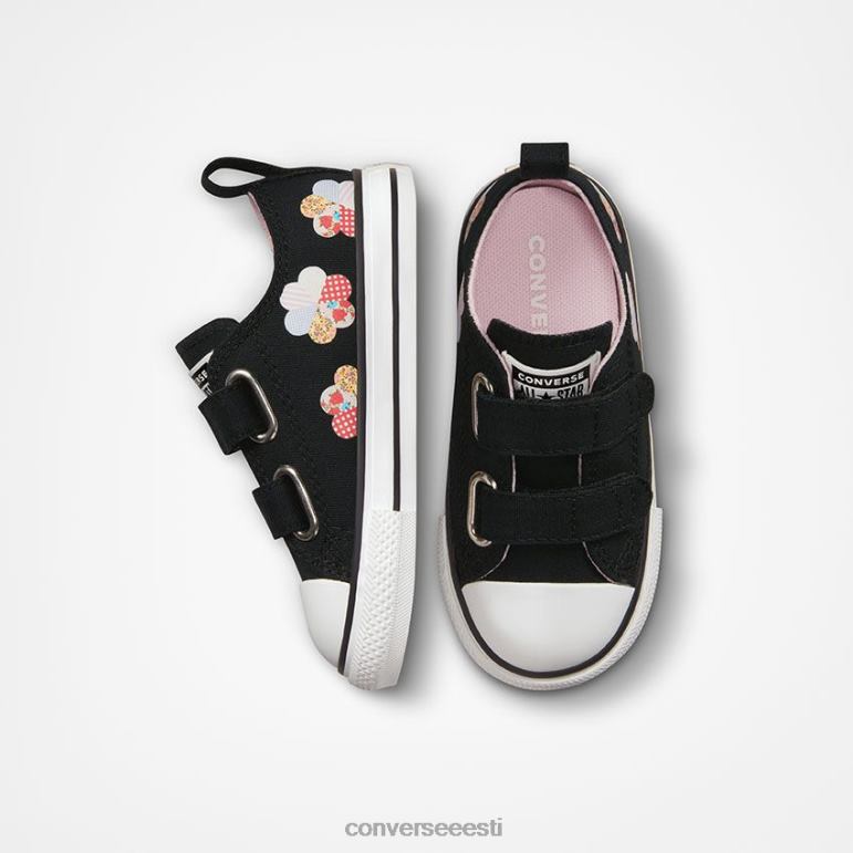 Converse chuck taylor all star lihtsasti meisterdatud lapiline madal ülaosa tüdruk F0Z8P419 jalatsid must/päikesetõusuroosa/vintage valge