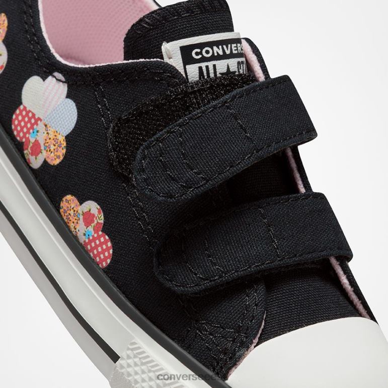 Converse chuck taylor all star lihtsasti meisterdatud lapiline madal ülaosa tüdruk F0Z8P419 jalatsid must/päikesetõusuroosa/vintage valge