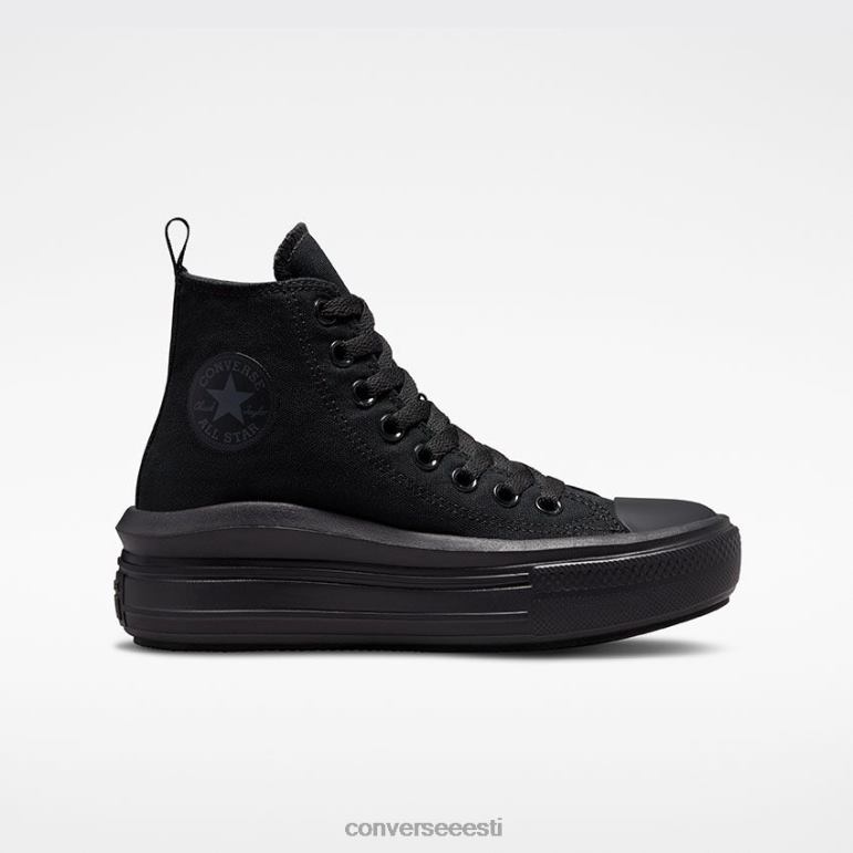 Converse chuck taylor all star liikuda platvorm kõrgel tüdruk F0Z8P456 jalatsid must/tume suitsuhall