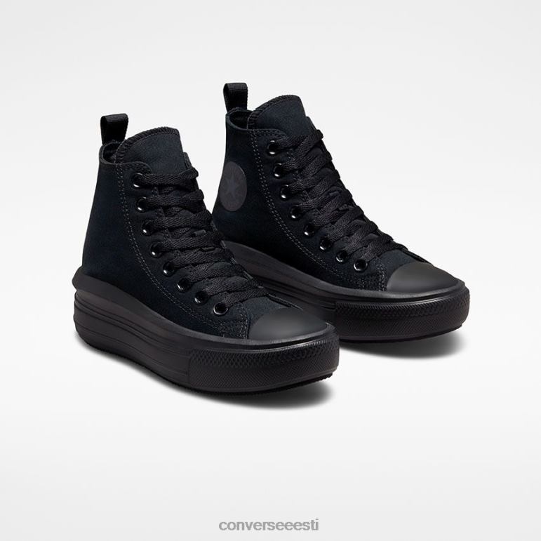 Converse chuck taylor all star liikuda platvorm kõrgel tüdruk F0Z8P456 jalatsid must/tume suitsuhall