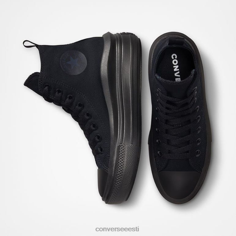 Converse chuck taylor all star liikuda platvorm kõrgel tüdruk F0Z8P456 jalatsid must/tume suitsuhall
