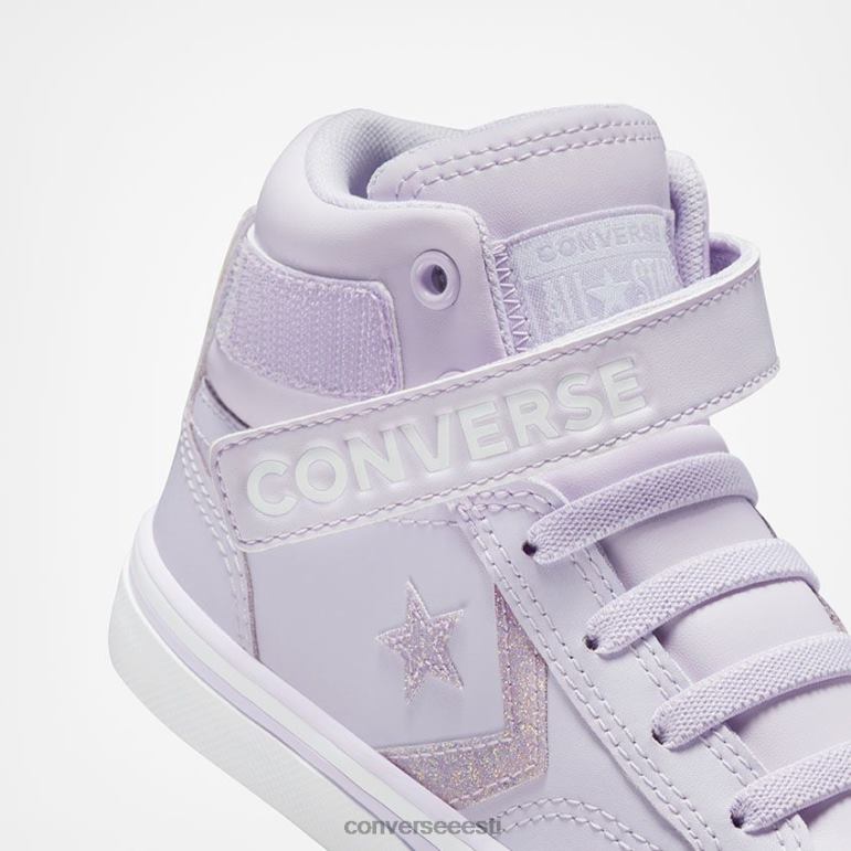 Converse pro blaze strap lihtne glitter kõrge topp tüdruk F0Z8P422 jalatsid auruviolett/auruviolett/valge