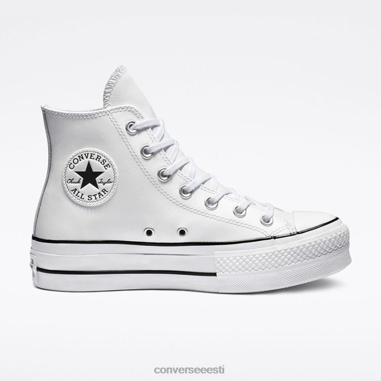 Converse chuck taylor all star lift nahast kõrge topp mehed F0Z8P270 jalatsid valge must