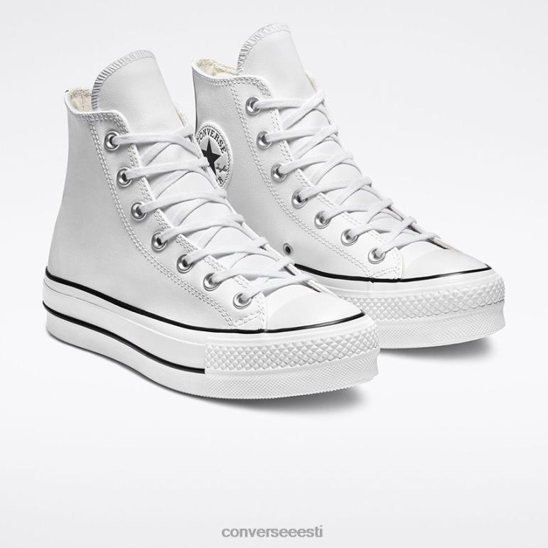 Converse chuck taylor all star lift nahast kõrge topp mehed F0Z8P270 jalatsid valge must