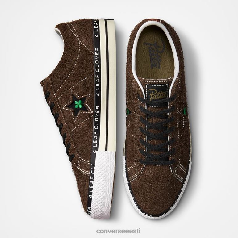 Converse x Patta Four-Leaf Clover üks täht pro madal top mehed F0Z8P378 jalatsid java/põletatud oliiv/valge