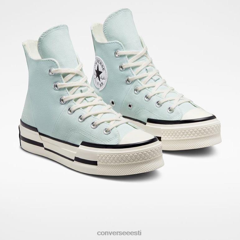 Converse Chuck 70 pluss hooajavärvi kõrge top naised F0Z8P138 jalatsid vesi udu/haigur/valge