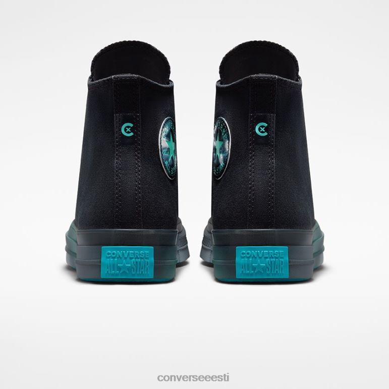 Converse Chuck taylor all star cx pihustusvärv kõrge ülaosaga naised F0Z8P140 jalatsid must/kübersinine/kummitus
