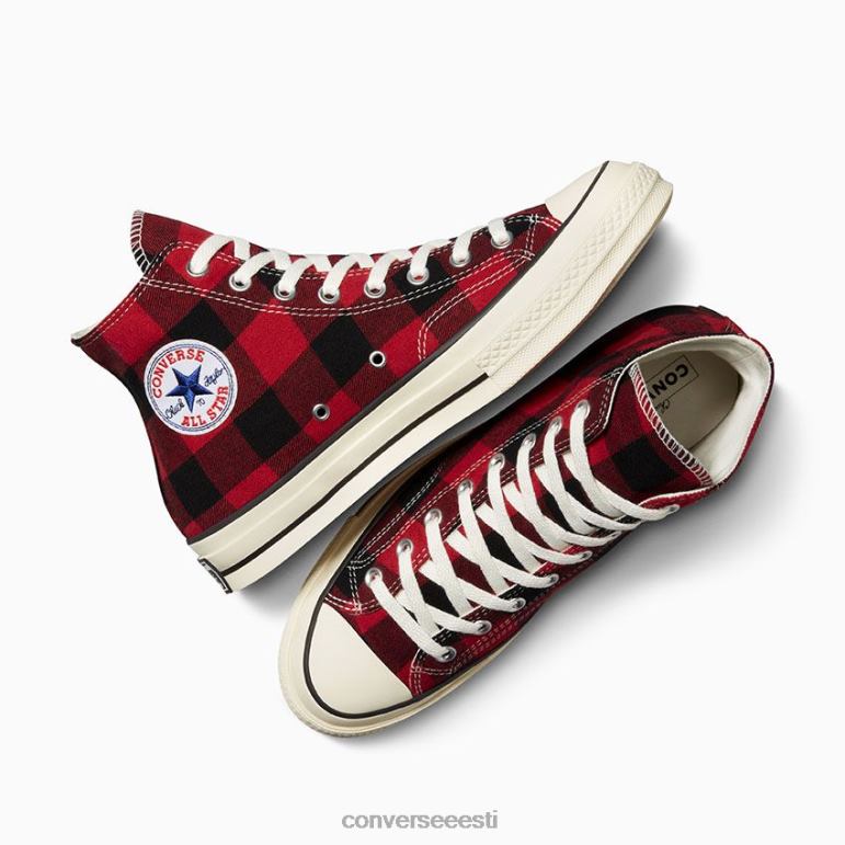 Converse chuck 70 upcycled kõrge top naised F0Z8P93 jalatsid punane/must/põline