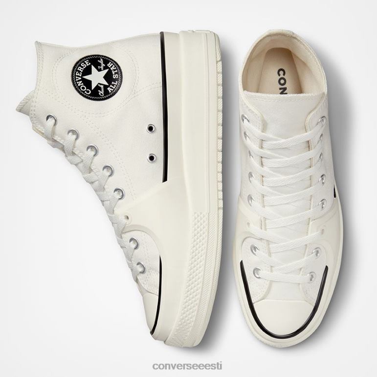 Converse chuck taylor all star ehitada kõrge top naised F0Z8P163 jalatsid vintage valge/must/haigur