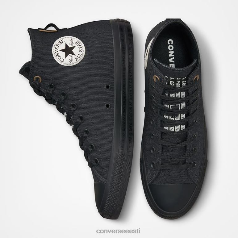 Converse chuck taylor all star globaalse logo kõrge top naised F0Z8P192 jalatsid tume suitsuhall/vintage valge