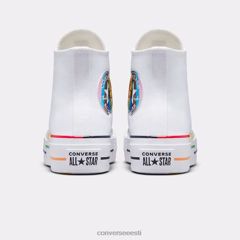 Converse chuck taylor all star lift pride kõrge top naised F0Z8P147 jalatsid valge/värskekollane/kurjassinine