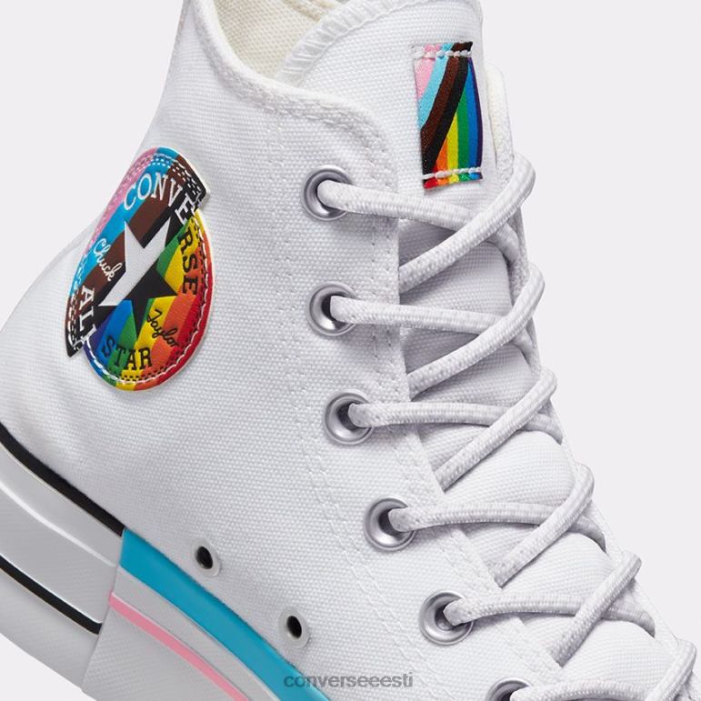 Converse chuck taylor all star lift pride kõrge top naised F0Z8P147 jalatsid valge/värskekollane/kurjassinine