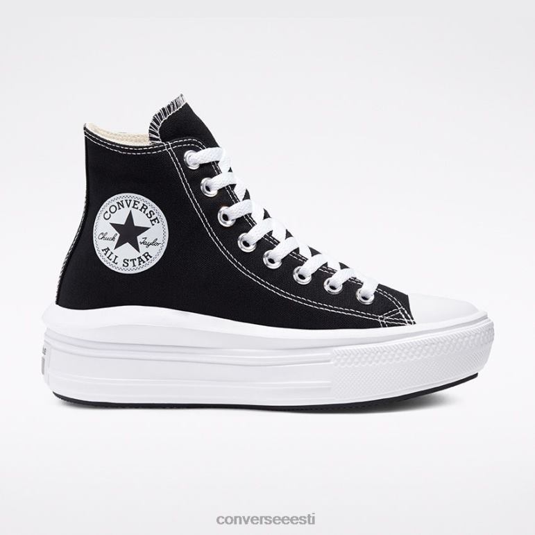 Converse chuck taylor all star liikuda kõrgel kohal naised F0Z8P254 jalatsid must/naturaalne elevandiluu/valge