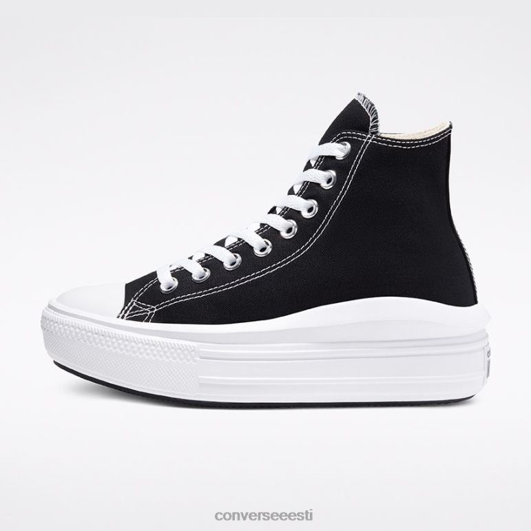 Converse chuck taylor all star liikuda kõrgel kohal naised F0Z8P254 jalatsid must/naturaalne elevandiluu/valge
