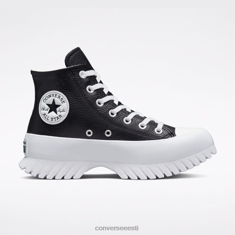 Converse chuck taylor all star lugged 2.0 nahast kõrge topp naised F0Z8P214 jalatsid must/hagar/valge