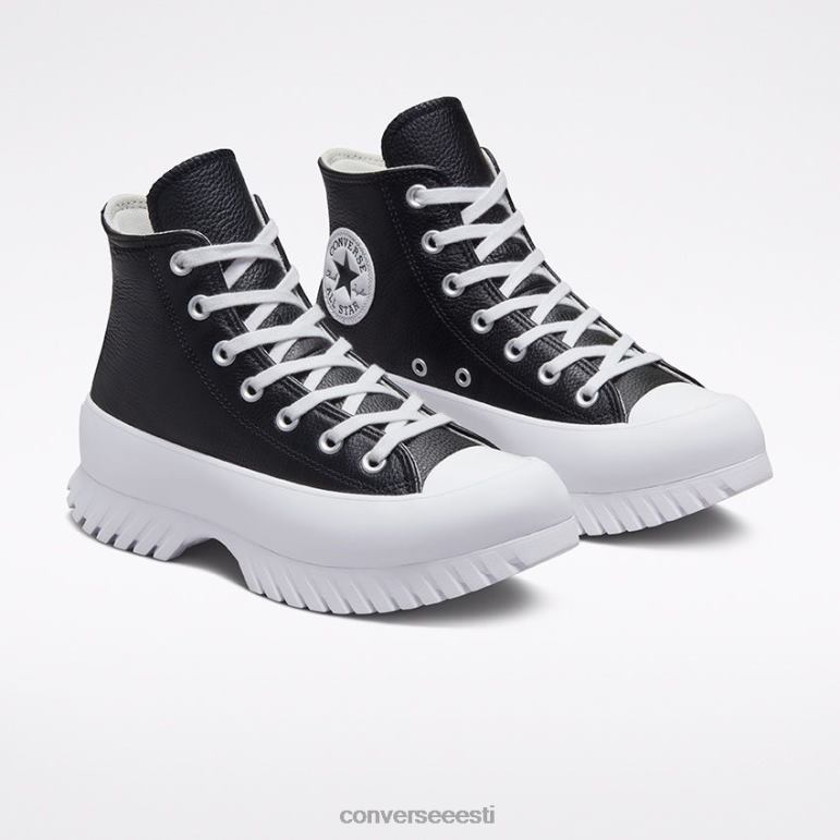 Converse chuck taylor all star lugged 2.0 nahast kõrge topp naised F0Z8P214 jalatsid must/hagar/valge