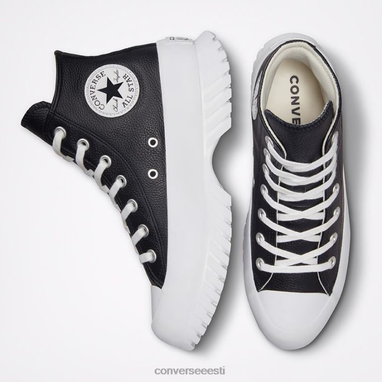 Converse chuck taylor all star lugged 2.0 nahast kõrge topp naised F0Z8P214 jalatsid must/hagar/valge