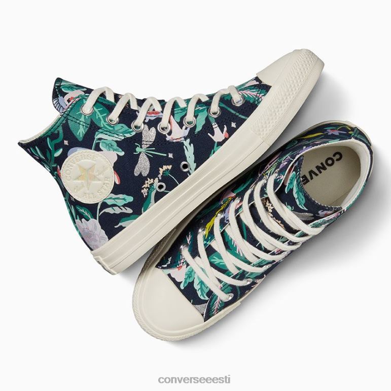 Converse chuck taylor all star lummatud aed kõrge top naised F0Z8P113 jalatsid obsidiaan/haigur
