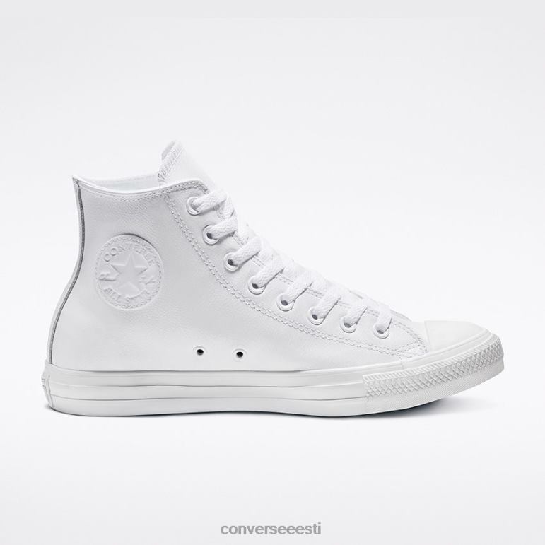 Converse chuck taylor all star nahast kõrge topp naised F0Z8P217 jalatsid valge ühevärviline