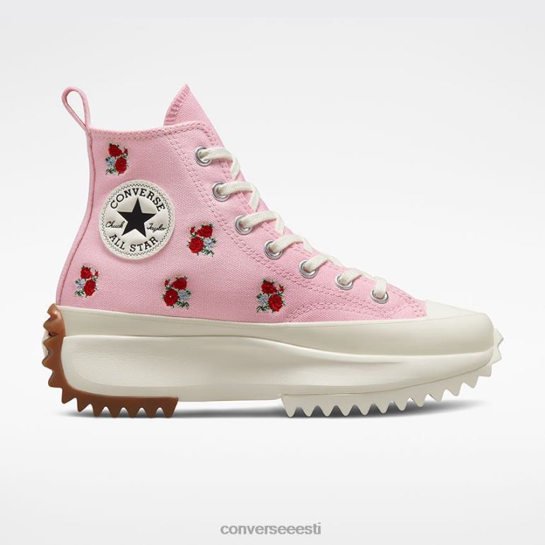 Converse run star matkaplatvorm tikitud lilleline kõrge topp naised F0Z8P136 jalatsid aube rose/rouge universitaire/aigrette