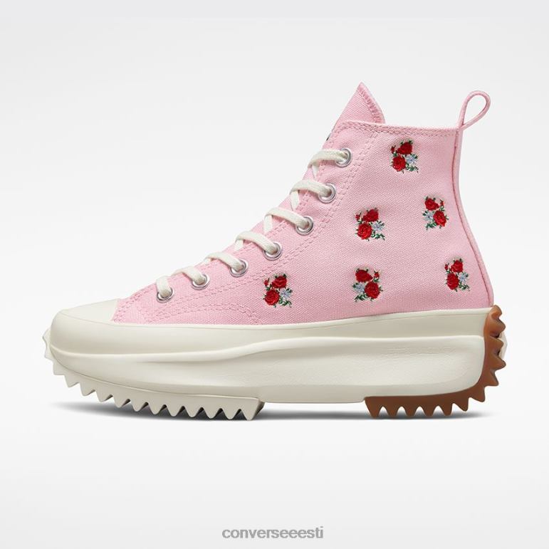 Converse run star matkaplatvorm tikitud lilleline kõrge topp naised F0Z8P136 jalatsid aube rose/rouge universitaire/aigrette