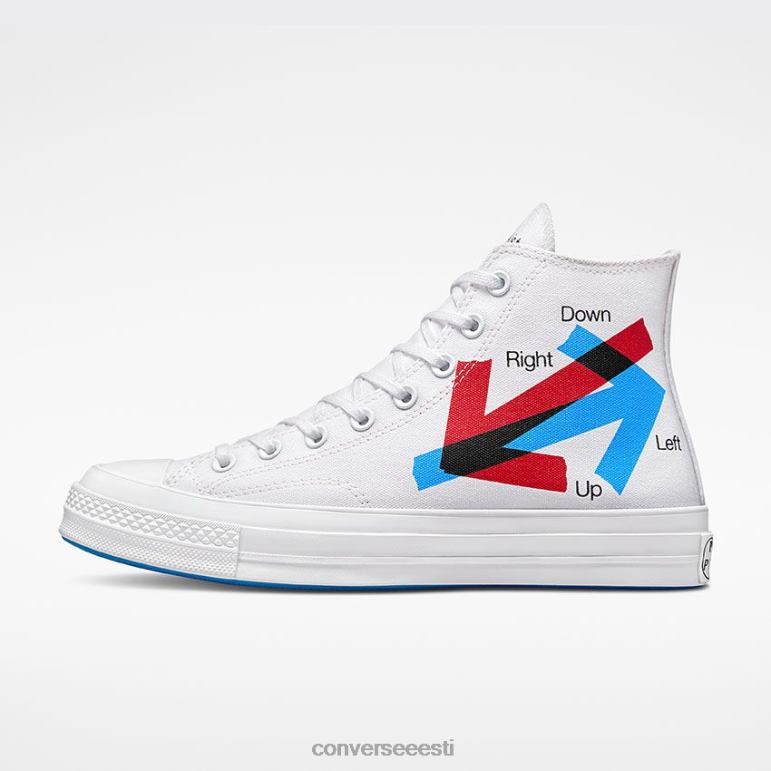 Converse x Patta x Experimental Jetset padrun 70 kõrge ülaosa naised F0Z8P197 jalatsid valge/leekivpunane/diivasinine